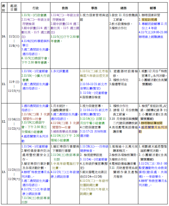 家庭教育活動納入學校行事曆5