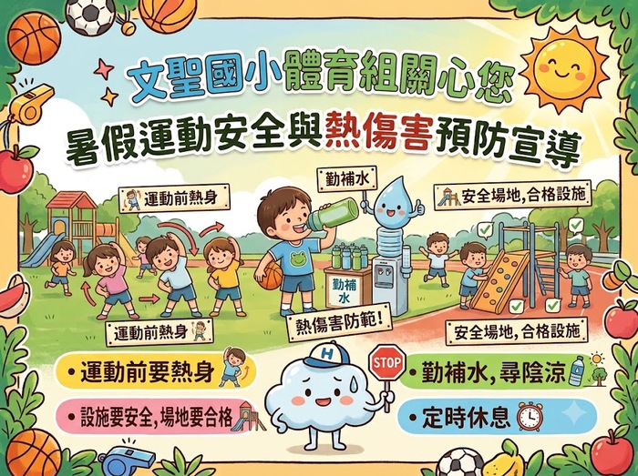 學生暑假運動安全與熱傷害預防宣導